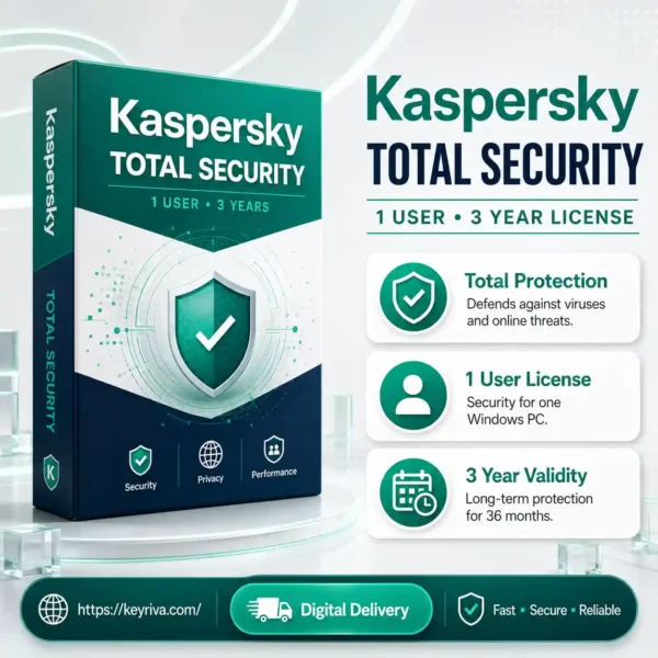 Kaspersky Total Security 1 User 3 Year License