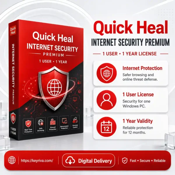 Quick Heal Internet Security Premium 1 User 1 Year