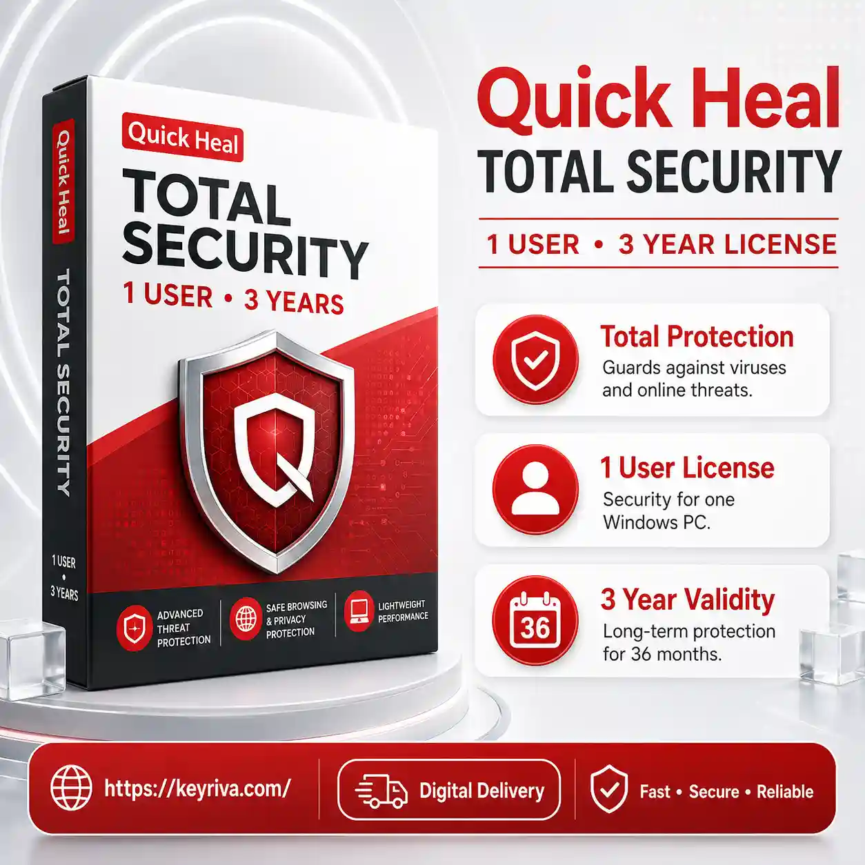 Quick Heal Total Security – 1 User, 3 Year License Quick Heal Total Security – 1 User, 3 Year License - Image 1