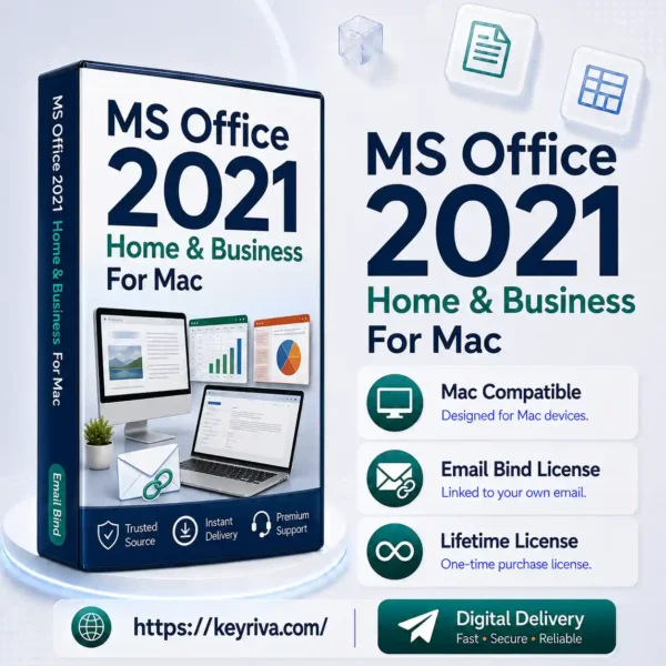 MS Office 2021 Home & Business for Mac Email Bind – Lifetime License