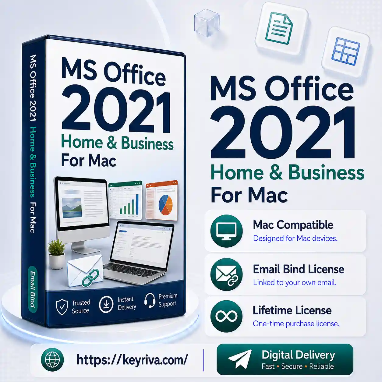 MS Office 2021 Home & Business for Mac Email Bind – Lifetime License MS Office 2021 Home & Business for Mac Email Bind – Lifetime License - Image 1