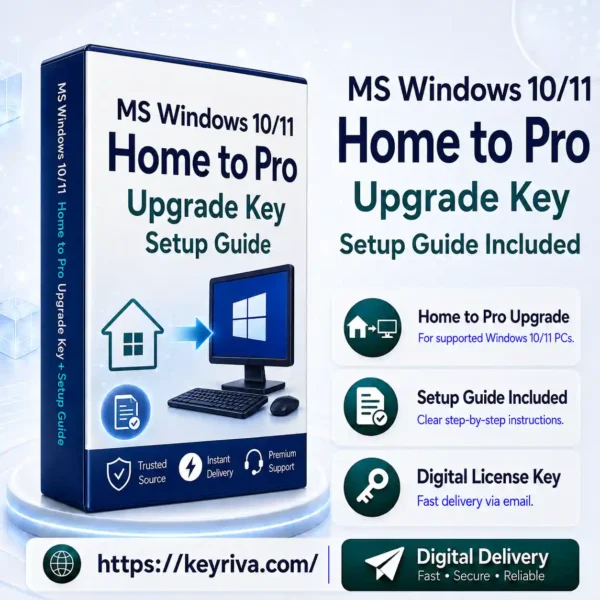 MS Windows 10/11 Home to Pro Upgrade Key + Setup Guide