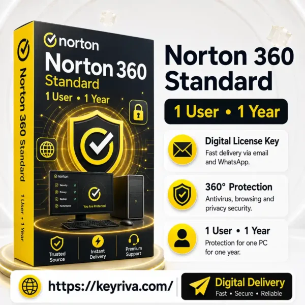Norton 360 Standard 1 User 1 Year License