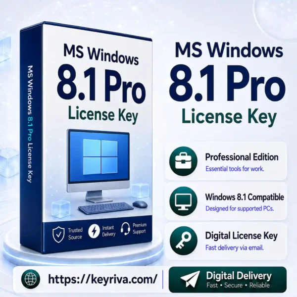 MS Windows 8.1 Pro License Key – Digital Delivery