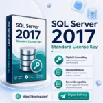 SQL Server 2017 Standard License Key product image for KeyRiva, designed for business database and server deployment with digital delivery.