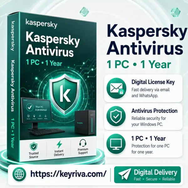 Kaspersky Antivirus 1 PC 1 Year License