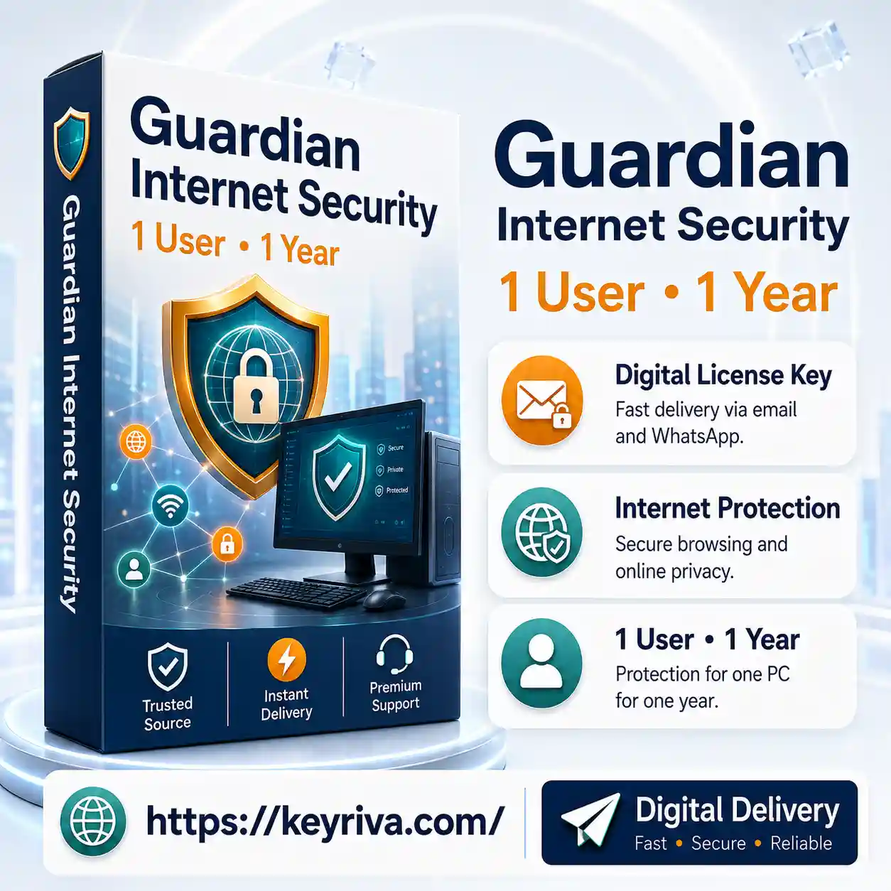 Guardian Internet Security 1 User 1 Year License Guardian Internet Security 1 User 1 Year License - Image 1
