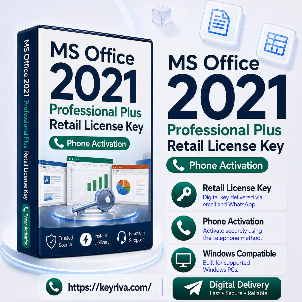 MS Office 2021 Professional Plus Retail Key – Phone Activation MS Office 2021 Professional Plus Retail Key | Phone Activation - Image 1