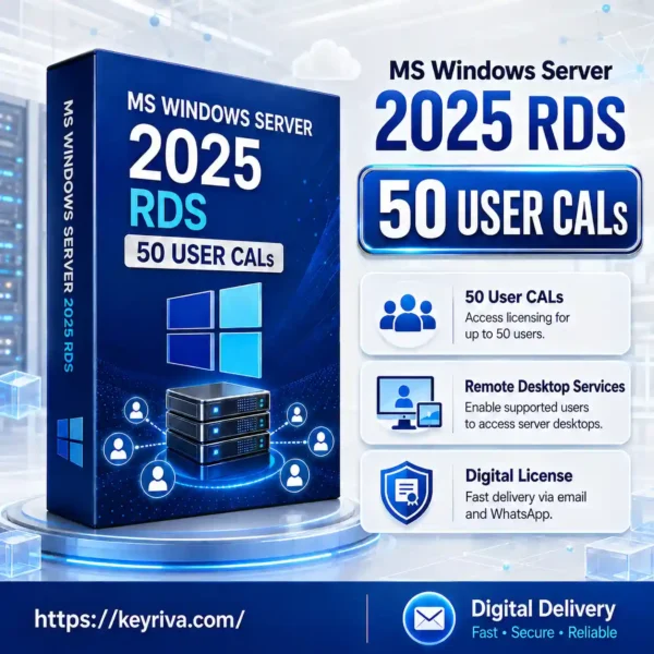 MS Windows Server 2025 RDS 50 User CALs