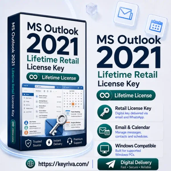 MS Outlook 2021 Lifetime Retail License Key