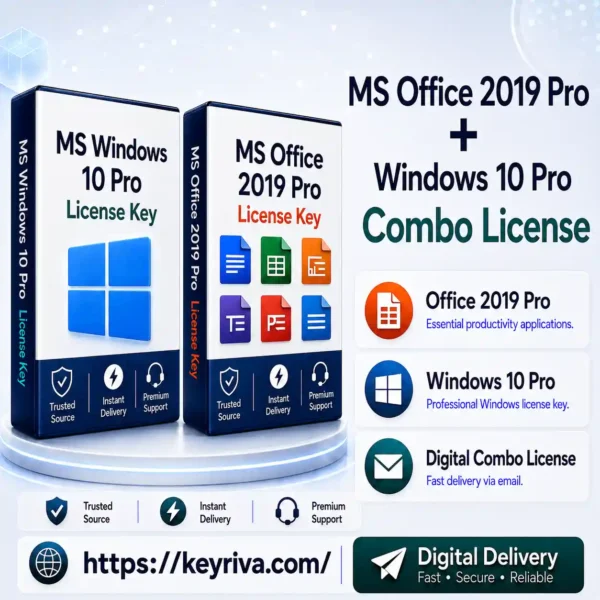 MS Office 2019 Pro + Windows 10 Pro Combo License Pack