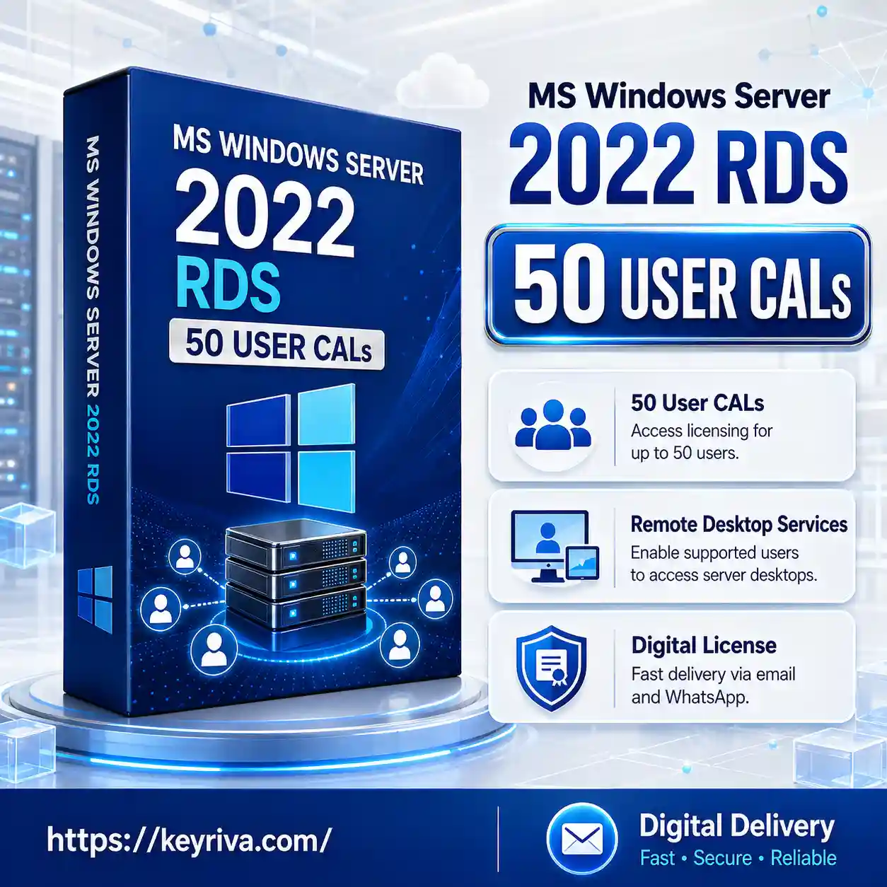 MS Windows Server 2022 RDS – 50 User CALs MS Windows Server 2022 RDS 50 User CALs - Image 1