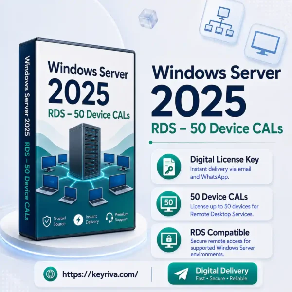 MS Windows Server 2025 RDS – 50 Device CALs