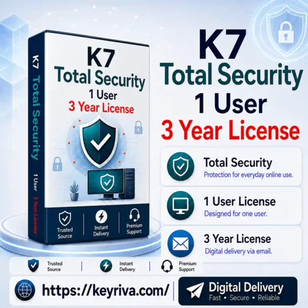 K7 Total Security 1 User 3 Year License