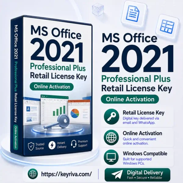MS Office 2021 Professional Plus Retail Key | Online Activation