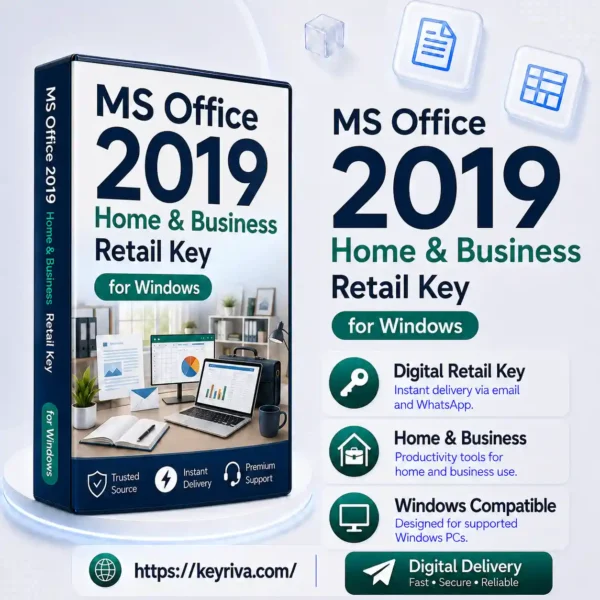 MS Office 2019 Home & Business Retail Key for Windows