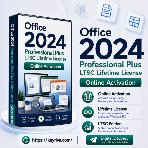 MS Office 2024 Professional Plus LTSC Lifetime License Key Online Activation