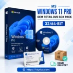 MS Windows 11 Pro OEM Retail DVD Box Pack License – Home Delivery (32/64-bit)